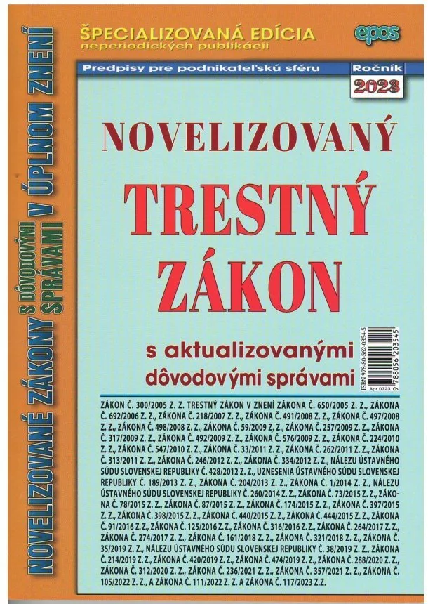 kol. - Novelizovaný Trestný zákon 7/2023