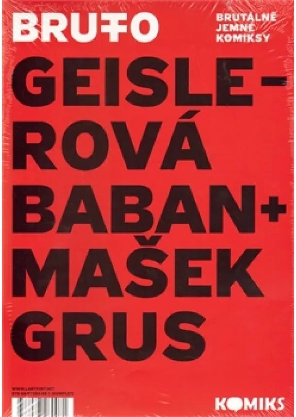 Vojtěch Mašek , Džian Baban, Jiří Grus, Lela Geislerová - BRUTTO/ brutálně jemné komiksy - 3 samostatné sešity v jednom balení