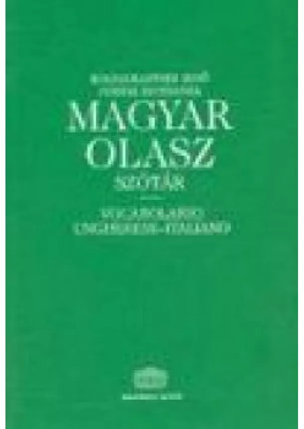 Juhász Zsuzsanna - MAGYAR-OLASZ KÉZISZÓTÁR /BŐRKÖTÉSES