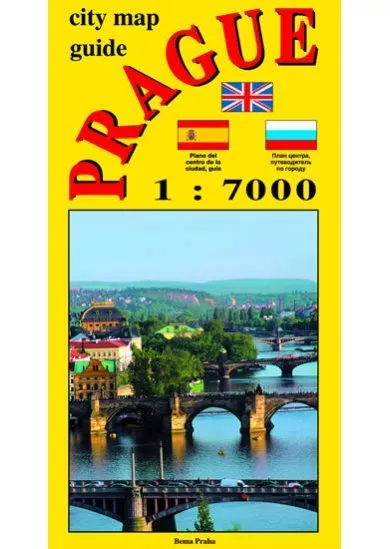 City map - guide PRAGUE 1:7 000 (angličtina, ruština, španělština)