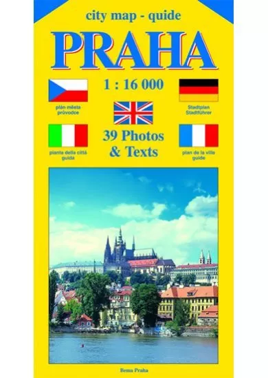 City map - guide PRAHA 1:16 000 (čeština, angličtina, italština, němčina, francozština)