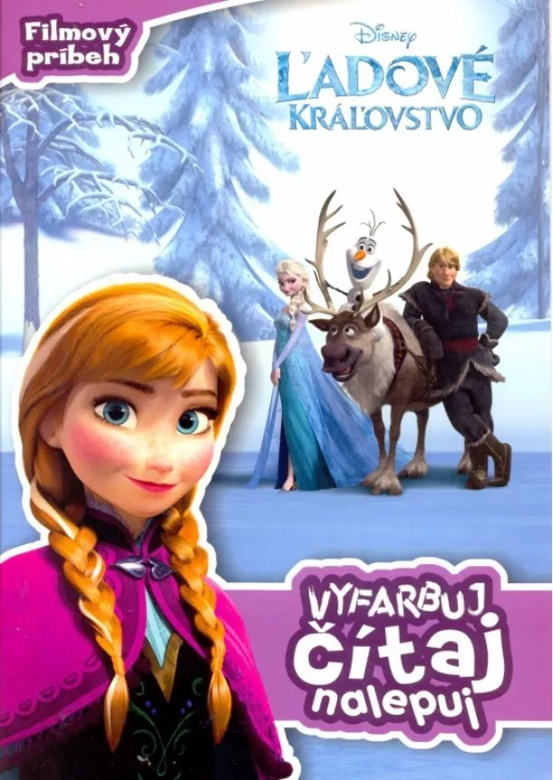 autor neuvedený - Ľadové kráľovstvo - Vyfarbuj, čítaj, nalepuj