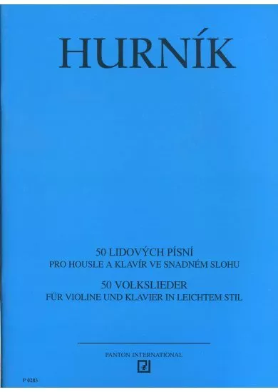 50 lidových písní pro housle a klavír ve snadném slohu