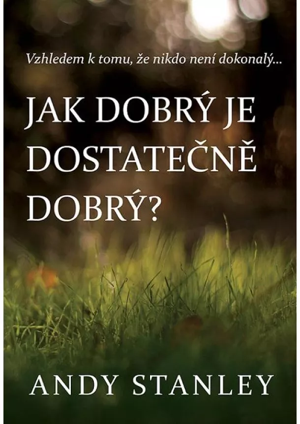 Andy Stanley - Jak dobrý je dostatečně dobrý? - Vzhledem k tomu, že nikdo není dokonalý...