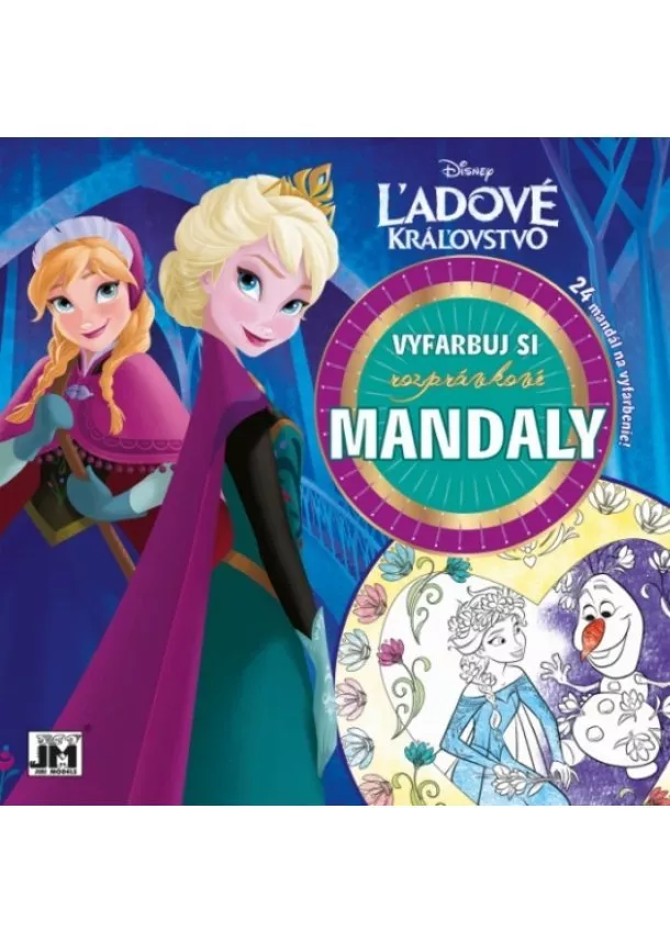 Disney - Vyfarbuj si rozprávkové mandaly - Ľadové kráľovstvo - 24 mandál na vyfarbenie!