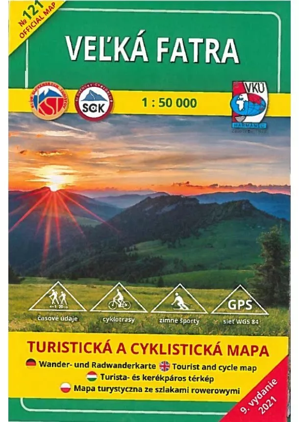 kolektiv - Veľká Fatra 1 : 50 000 - Turistická mapa 121