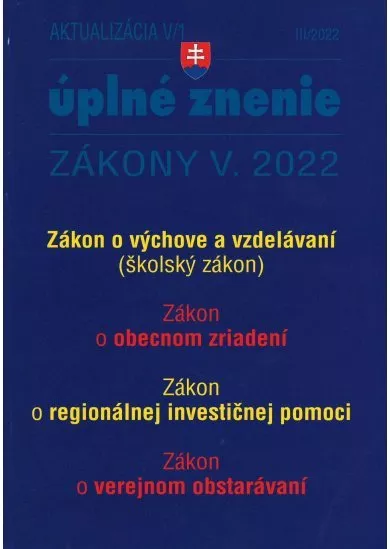  Aktualizácia V/1/2022