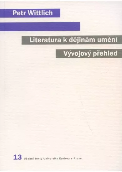 Literatura k dějinám umění - Vývojový přehled