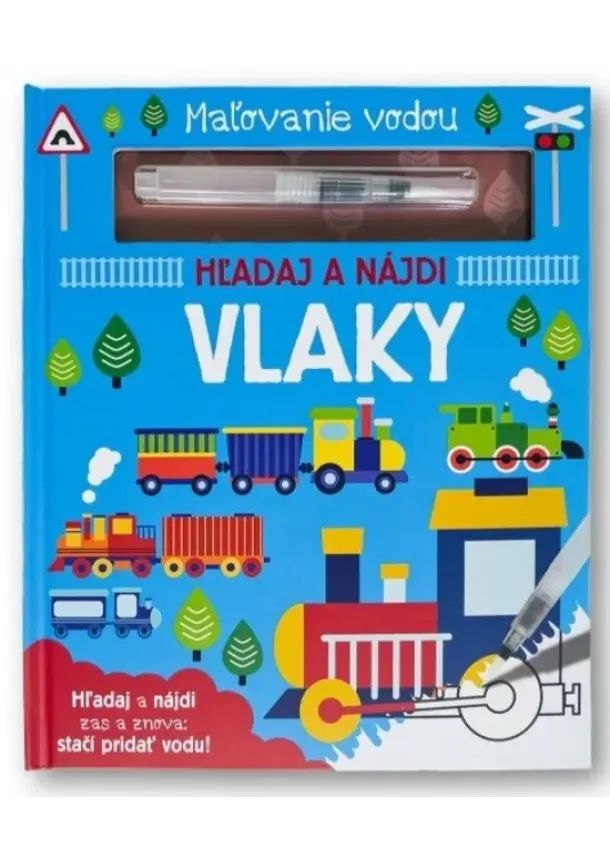 Maľovanie vodou - Vlaky