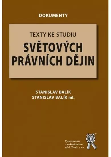 Texty ke studiu světových právních dějin