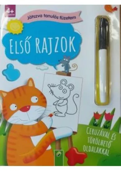 Első rajzok - Játszva tanulós füzetem - Ceruzával és törölhető oldalakkal