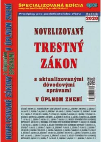 Novelizovaný trestný zákon 1/2020