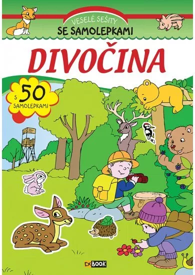 Veselé sešity se samolepkami - Divočina - s 50 samolepkami