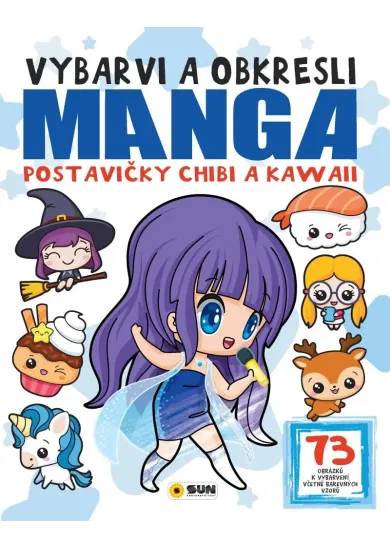 Vybarvi a obkresl - Manga postavičky Chibi a Kawai