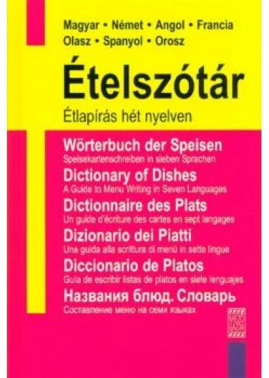 Ételszótár - Étlapírás hét nyelven