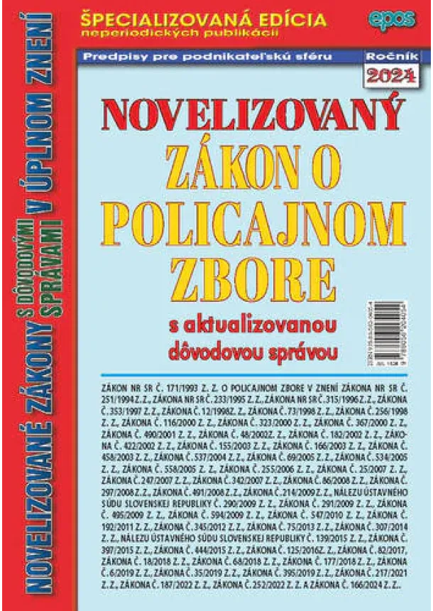 kol. - Novelizovaný zákon o Policajnom zbore - s aktualizovanou dôvodovou správou v úplnom znení