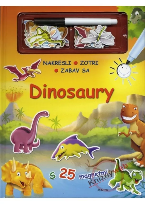 Brenda Apsley - Dinosaury - Nakresli, zotri, zabav sa s 25 magnetmi