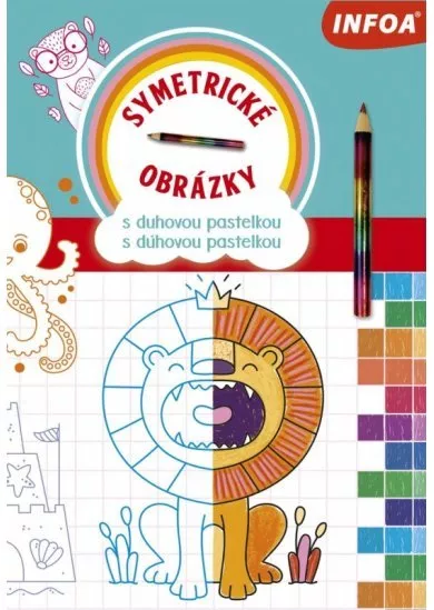 Symetrické obrázky s dúhovou pastelkou