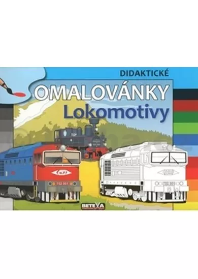 Lokomotivy - didaktické omalovánky