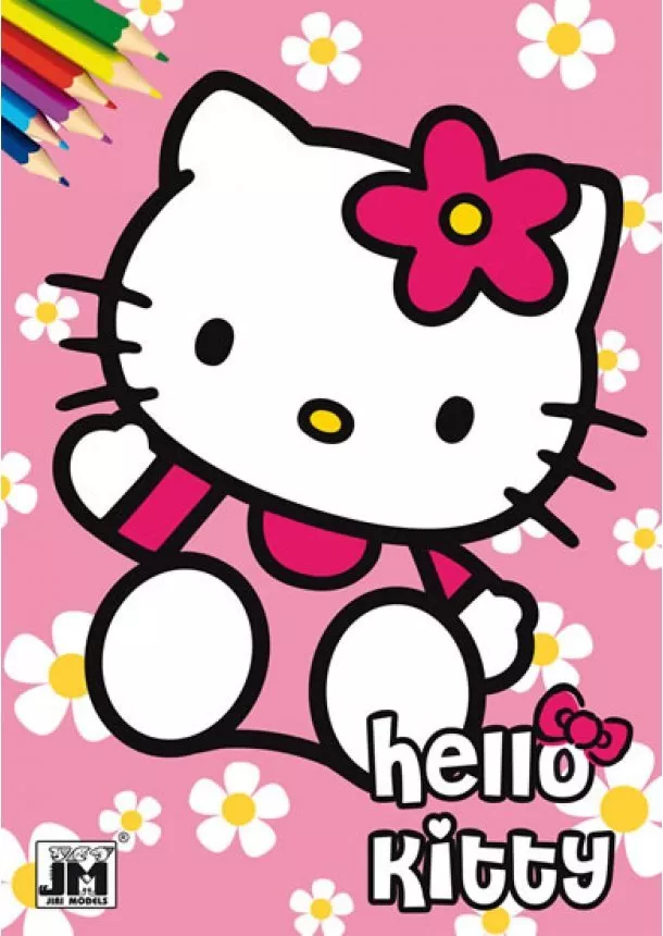 Hello Kitty - Vymaľovanka A5+/ Hello Kitty (kvetinky)