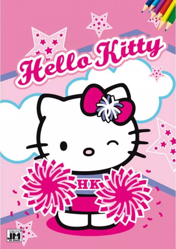 Hello Kitty - Vymaľovanka A4/ Hello Kitty (hviezdičky)