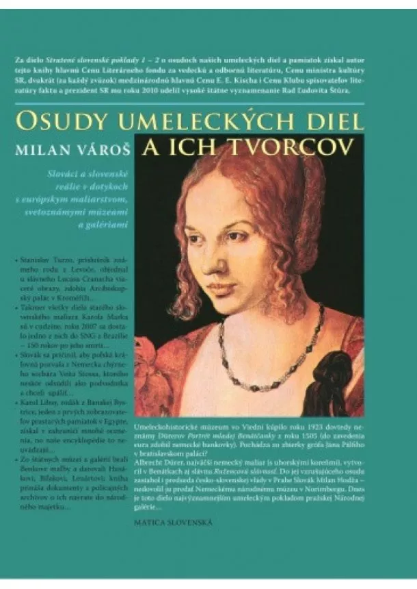 Milan Vároš  - Osudy umeleckých diel