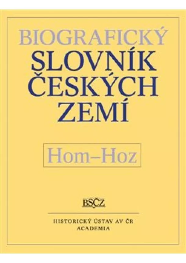 Zdeněk Doskočil - Biografický slovník českých zemí, Hom-Hoz, sv. 26