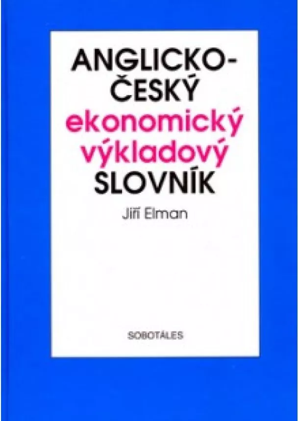 Jiří Elman - Anglicko-český ekonomický výkladový slovník