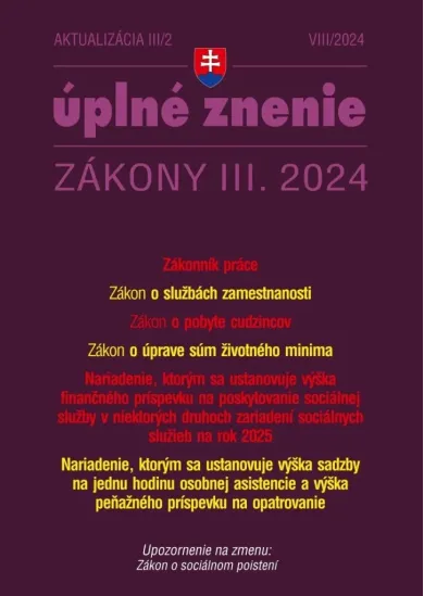 Aktualizácia III/2 2024