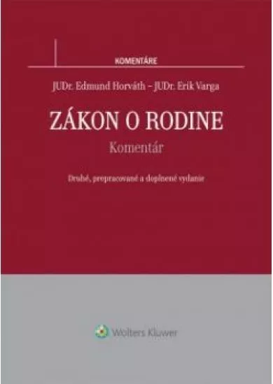 Zákon o rodine - komentár, 2. vyd.