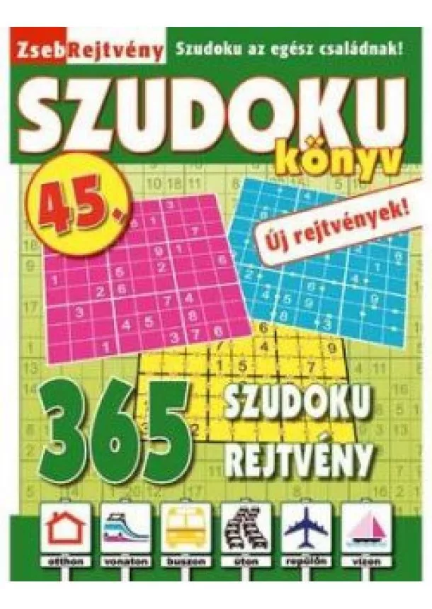 Zsebrejtvény szudoku könyv 45.