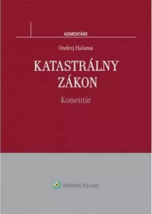 Ondrej Halama - Katastrálny zákon- komentár