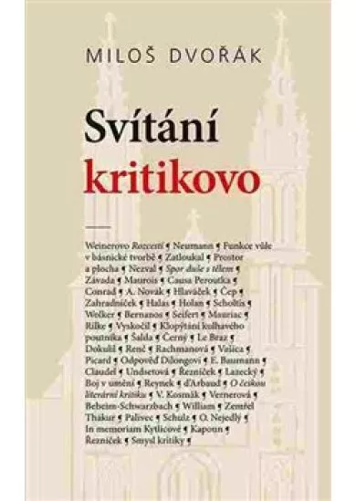 Svítání kritikovo - Texty z let 1919–1944