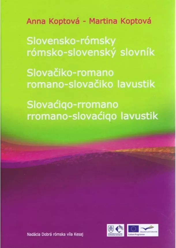 Anna Koptová, Martina Koptová - Slovensko - rómsky, rómsko - slovenský slovník