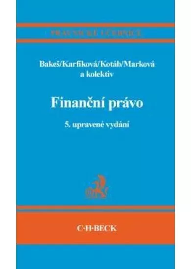 Finanční právo - 5. upravené vydání