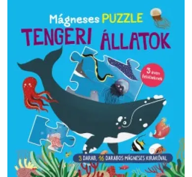 Mágneses puzzle - Tengeri állatok