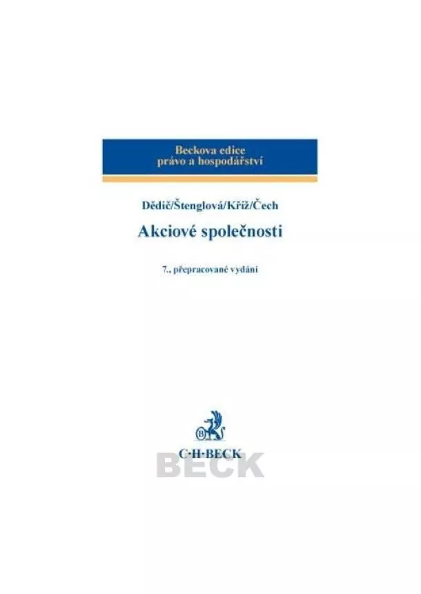 Pavel Dědic, Radim Kříž, Ivana Štenglová, Petr Čech  - Akciové společnosti, 7. vydání