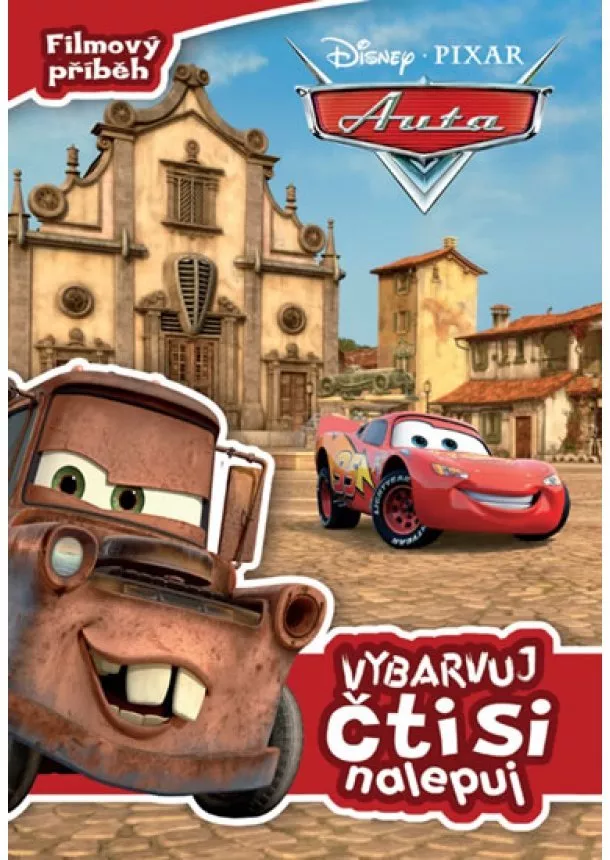 Pixar - Auta - Filmový příběh - Vybarvuj, čti si, nalepuj