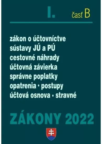 Zákony 2022 I. B - Zákon o účtovníctve