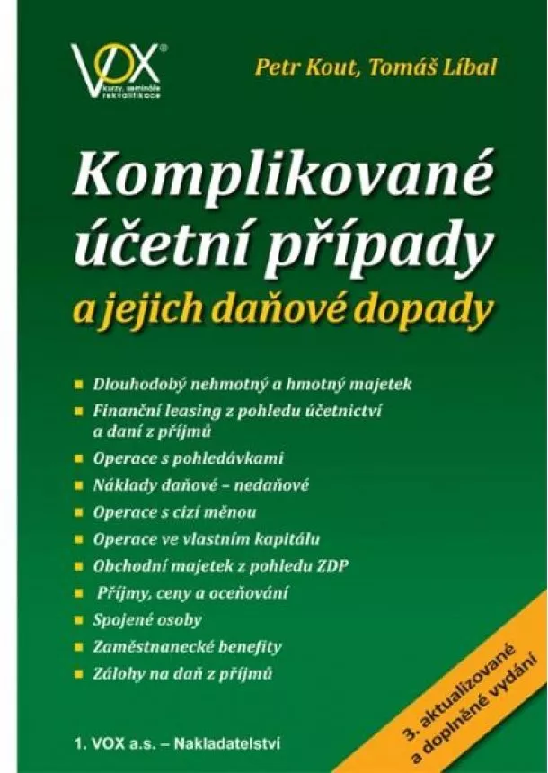 Petr Kout, Tomáš Líbal - Komplikované účetní případy a jejich daňové dopady