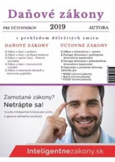 Daňové zákony 2019 pre účtovníkov