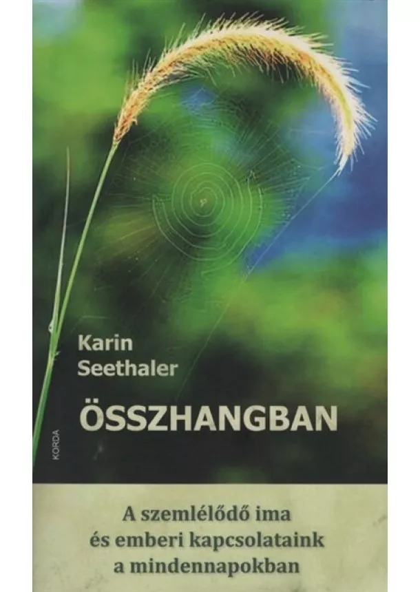 Karin Seethaler - Összhangban - A szemlélődő ima és az emberi kapcsolataink a mindennapokban